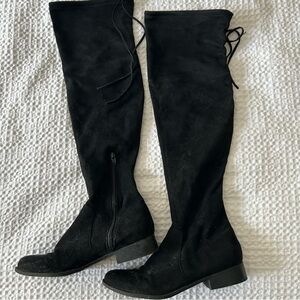 A New Day Black Over the Knee Boots with Pointed Toe